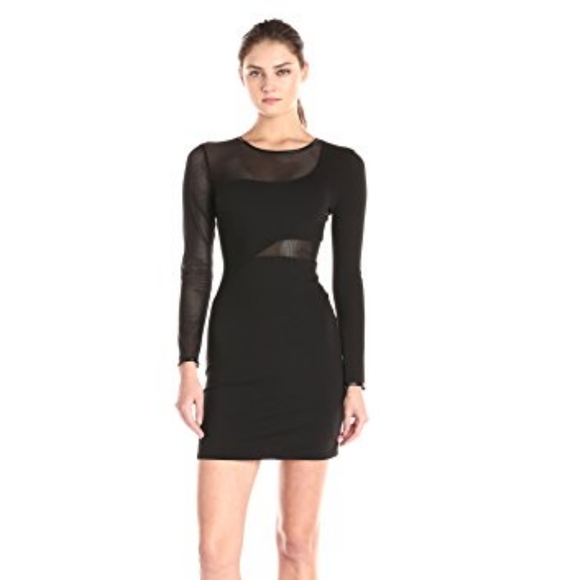 Rebecca Minkoff black mesh faux leather tr Dress - Picture 9 of 9